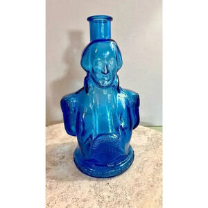 Simon's Centennial Bitters Wheaton Cobalt Blue George‎ Washington Bitters Bottle